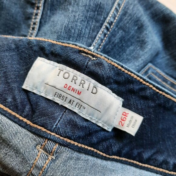 Torrid Jeans Womens 26 Skinny Jegging High Rise Super Soft Dark Wash‎ Denim - Picture 5 of 11